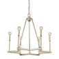 Gold Candle Style Six Light Metal Dimmable Chandelier