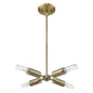 Gold Four Light Metal Dimmable Chandelier