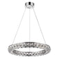 Silver Faux Crystal Bling Ring LED Hanging Light