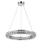Silver Unique Statement Metal and Glass LED Dimmable Chandelier With Silver Shades