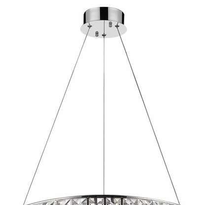 Silver Unique Statement Metal and Glass LED Dimmable Chandelier With Silver Shades