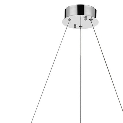 Silver Unique Statement Metal and Glass LED Dimmable Chandelier With Silver Shades