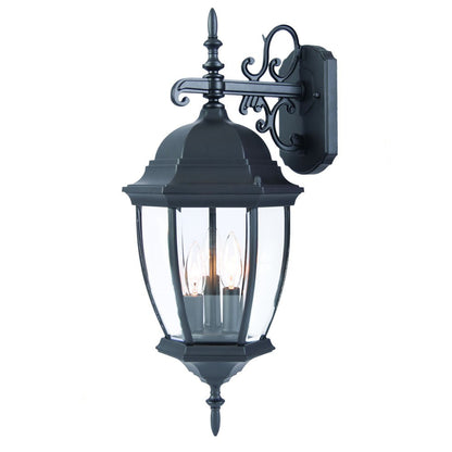 Matte Black Hanging Ornamental Lantern Wall Light