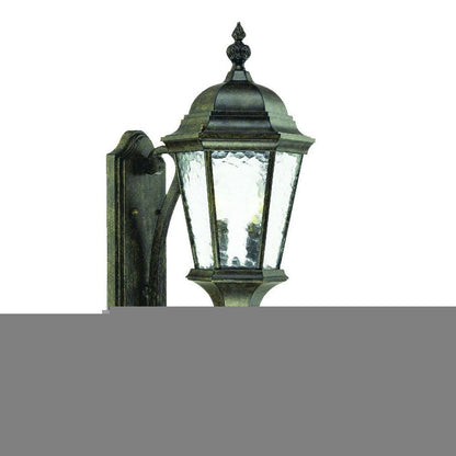 Two Light Antique Black Carousel Lantern Wall Light