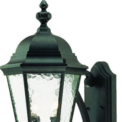 Two Light Matte Black Carousel Lantern Wall Light