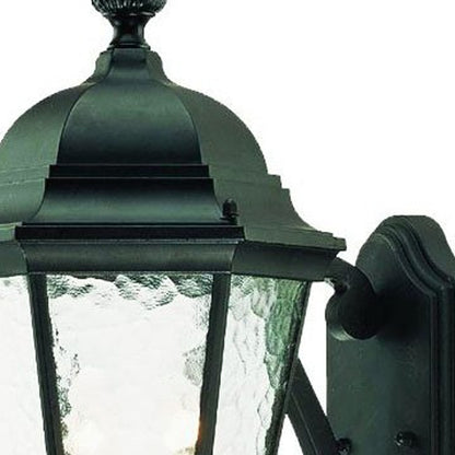 Two Light Matte Black Carousel Lantern Wall Light