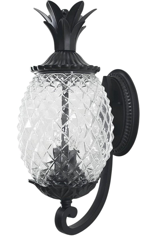 Matte Black Pineapple Wall Light
