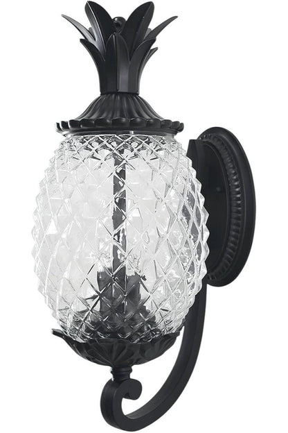 Matte Black Pineapple Wall Light