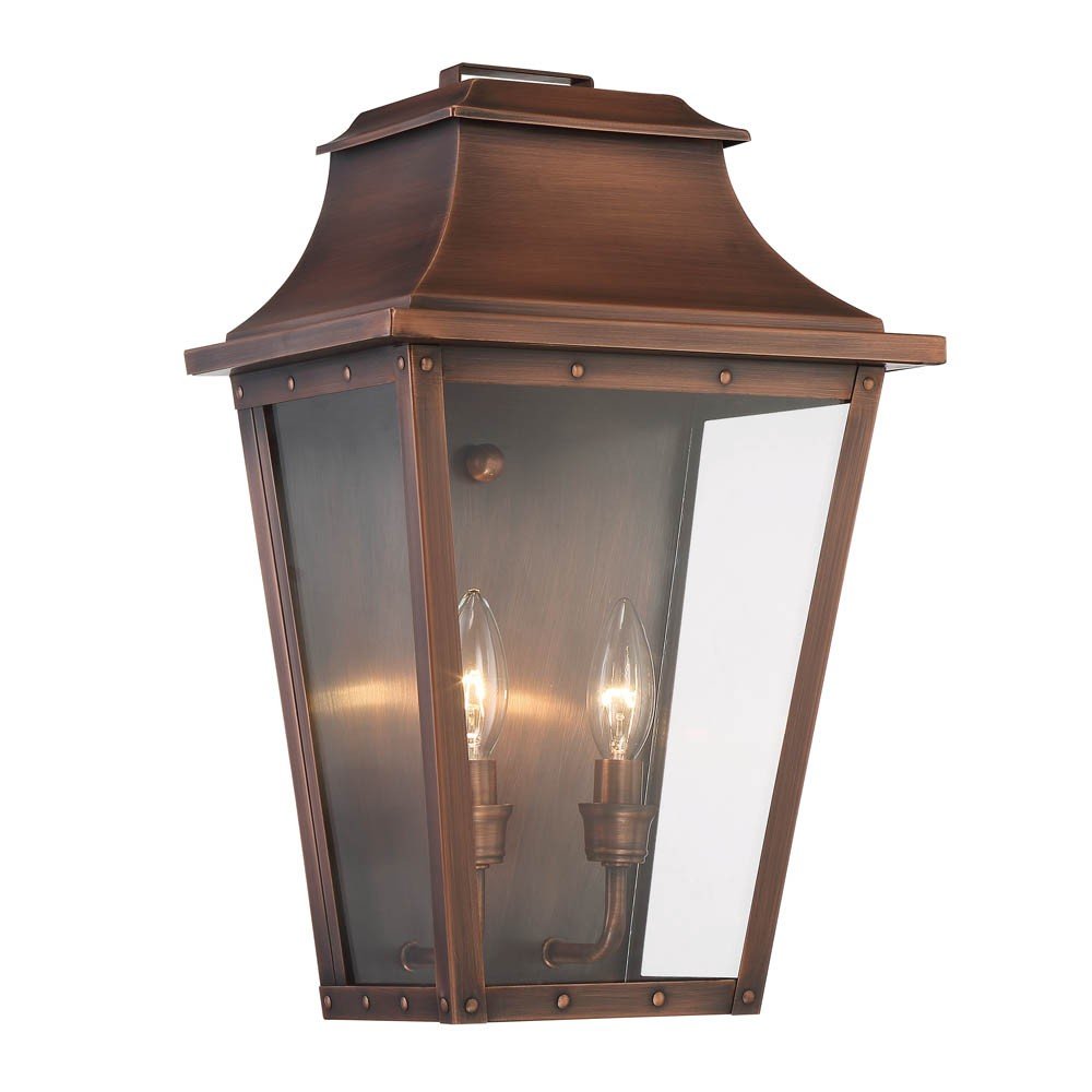 Coventry 2-Light Copper Patina Pocket Wall Light