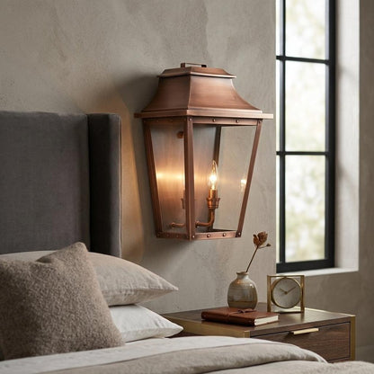 Coventry 2-Light Copper Patina Pocket Wall Light