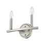 7" Silver Metal Vanity Flush Mounted Sconce