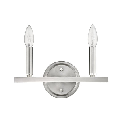 7" Silver Metal Vanity Flush Mounted Sconce