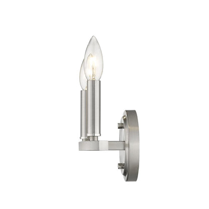 7" Silver Metal Vanity Flush Mounted Sconce