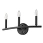 7" Black Metal Vanity Flush Mounted Sconce
