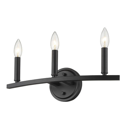 7" Black Metal Vanity Flush Mounted Sconce