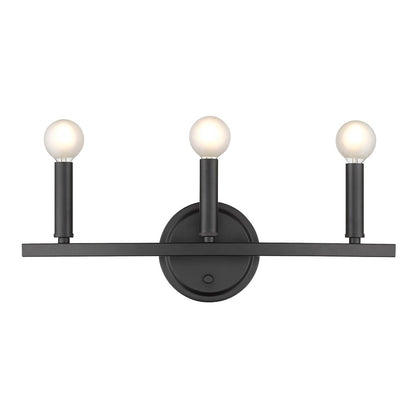7" Black Metal Vanity Flush Mounted Sconce