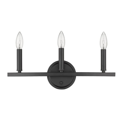 7" Black Metal Vanity Flush Mounted Sconce