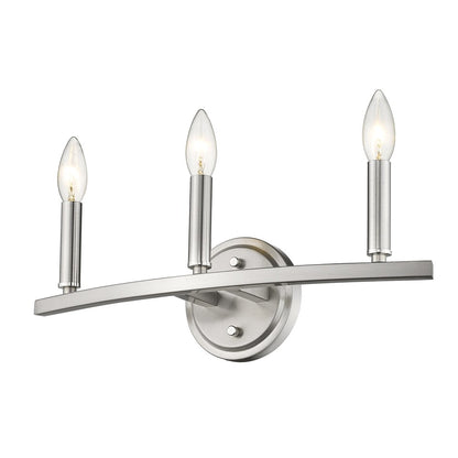 7" Silver Metal Vanity Flush Mounted Sconce