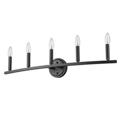 7" Black Metal Vanity Flush Mounted Sconce