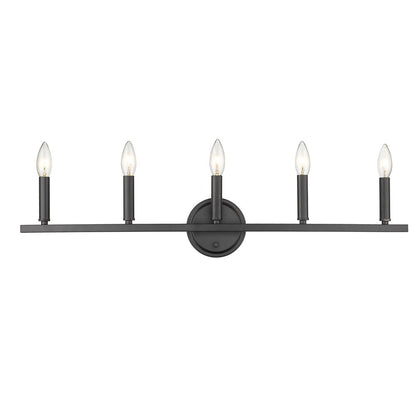 7" Black Metal Vanity Flush Mounted Sconce