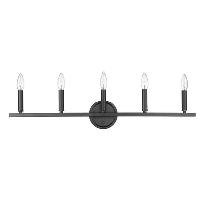 7" Black Metal Vanity Flush Mounted Sconce