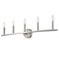 7" Silver Metal Vanity Flush Mounted Sconce