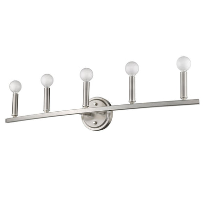 7" Silver Metal Vanity Flush Mounted Sconce