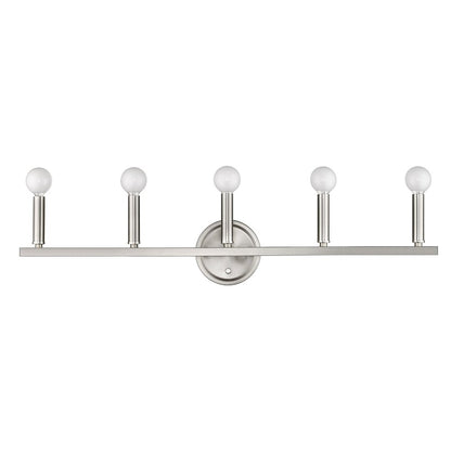 7" Silver Metal Vanity Flush Mounted Sconce