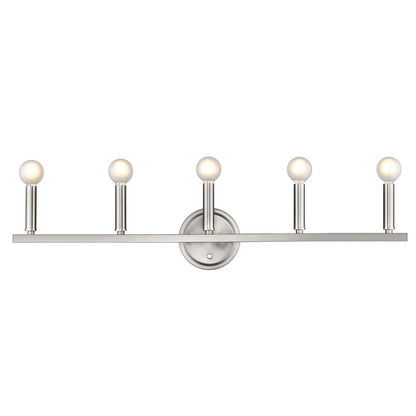 7" Silver Metal Vanity Flush Mounted Sconce