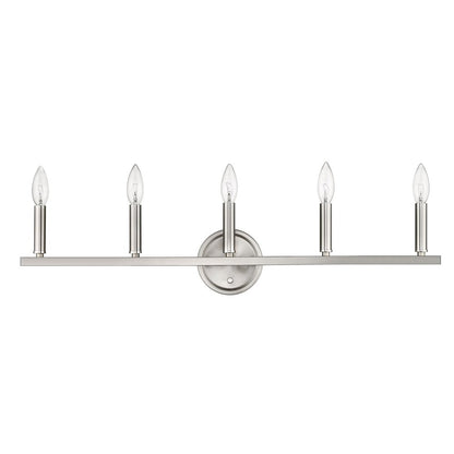 7" Silver Metal Vanity Flush Mounted Sconce