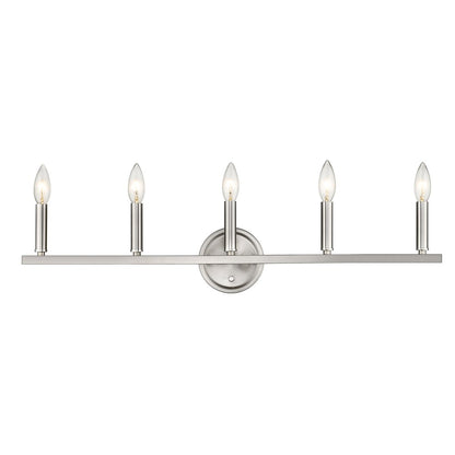 7" Silver Metal Vanity Flush Mounted Sconce
