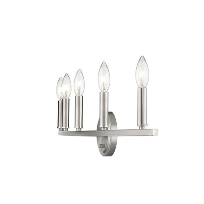 7" Silver Metal Vanity Flush Mounted Sconce