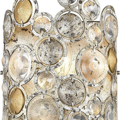 Vitozzi 1-Light Antique Silver Leaf Sconce