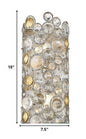 8" Silver Metal Two Light Flush Mounted Sconce