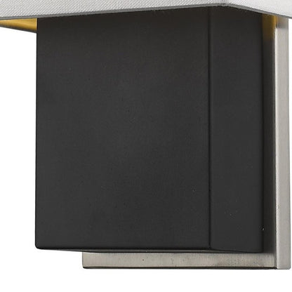 Rectangular Wall Sconce with Linen Fabric Shade