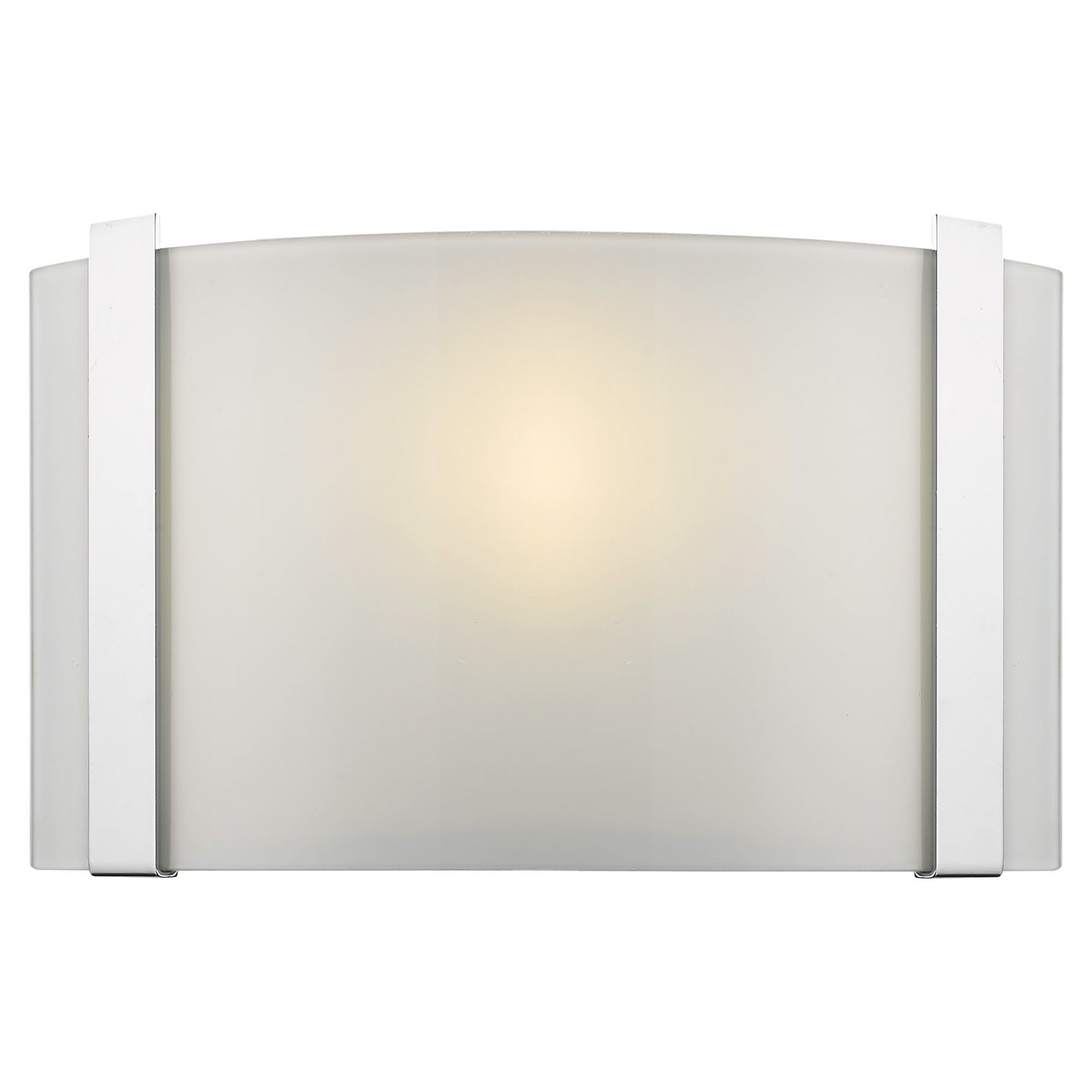 Polished Chrome Wall Sconce with Frosted Glass Shade