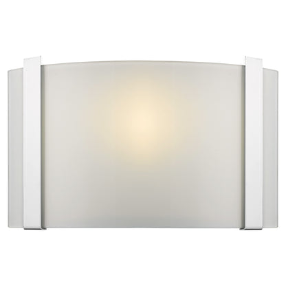 Polished Chrome Wall Sconce with Frosted Glass Shade