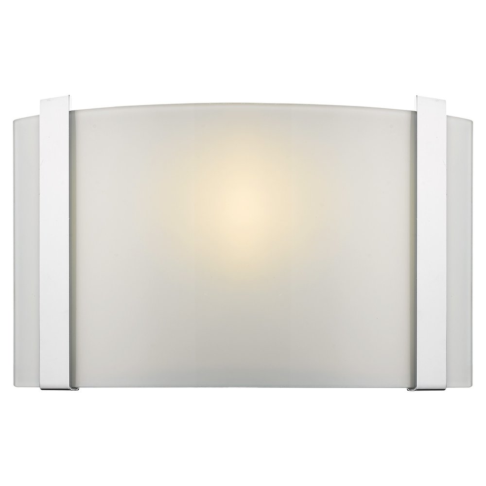 Polished Chrome Wall Sconce with Frosted Glass Shade