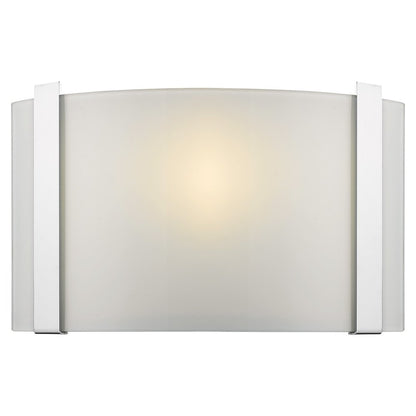 Polished Chrome Wall Sconce with Frosted Glass Shade