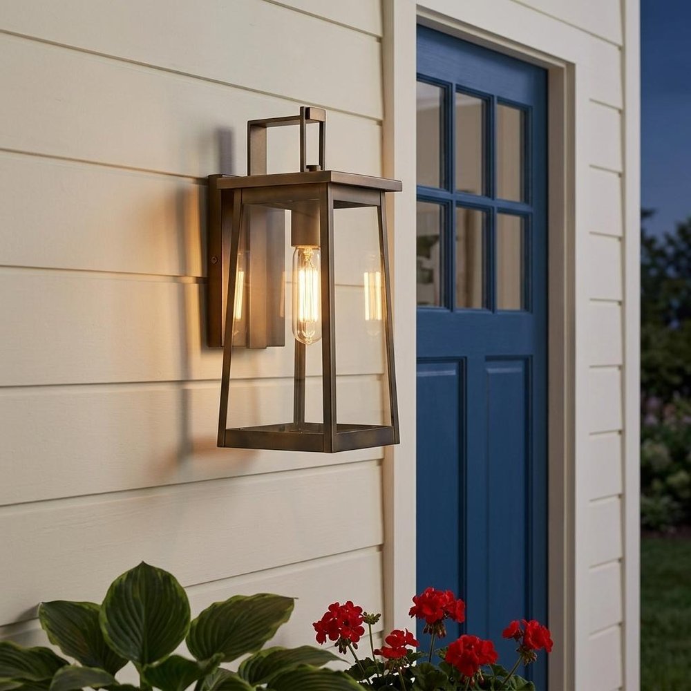 Burnished Bronze Contempo Elongated Outdoor Wall Light