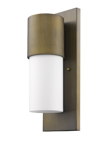 Contemporary Brushed Gold and White Wall Light