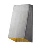 Brushed Silver Geometric Wall Sconce