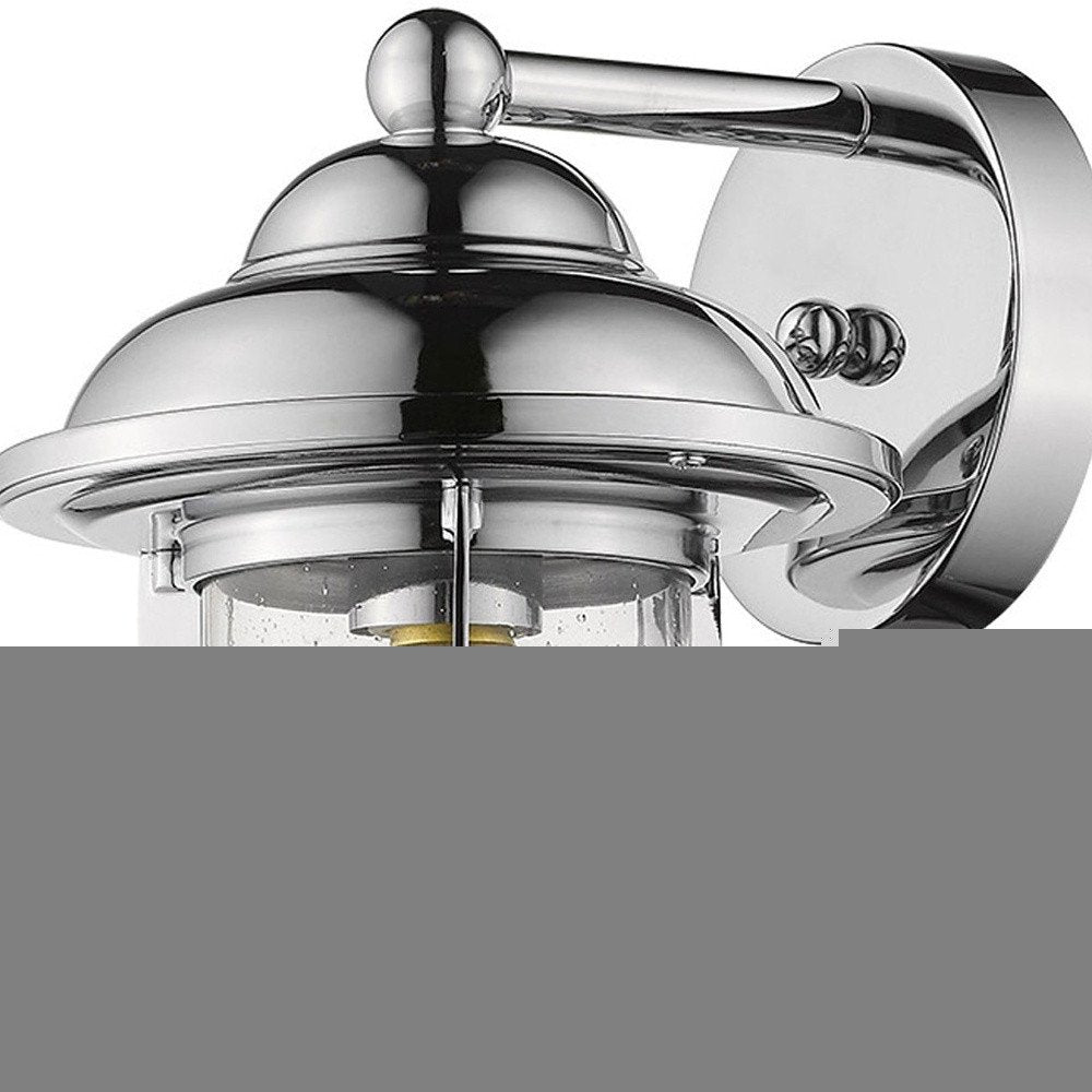 Silver Teardrop Shape Wall Sconce