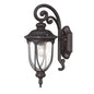 Black Cast Aluminum Glass Lantern Wall Sconce