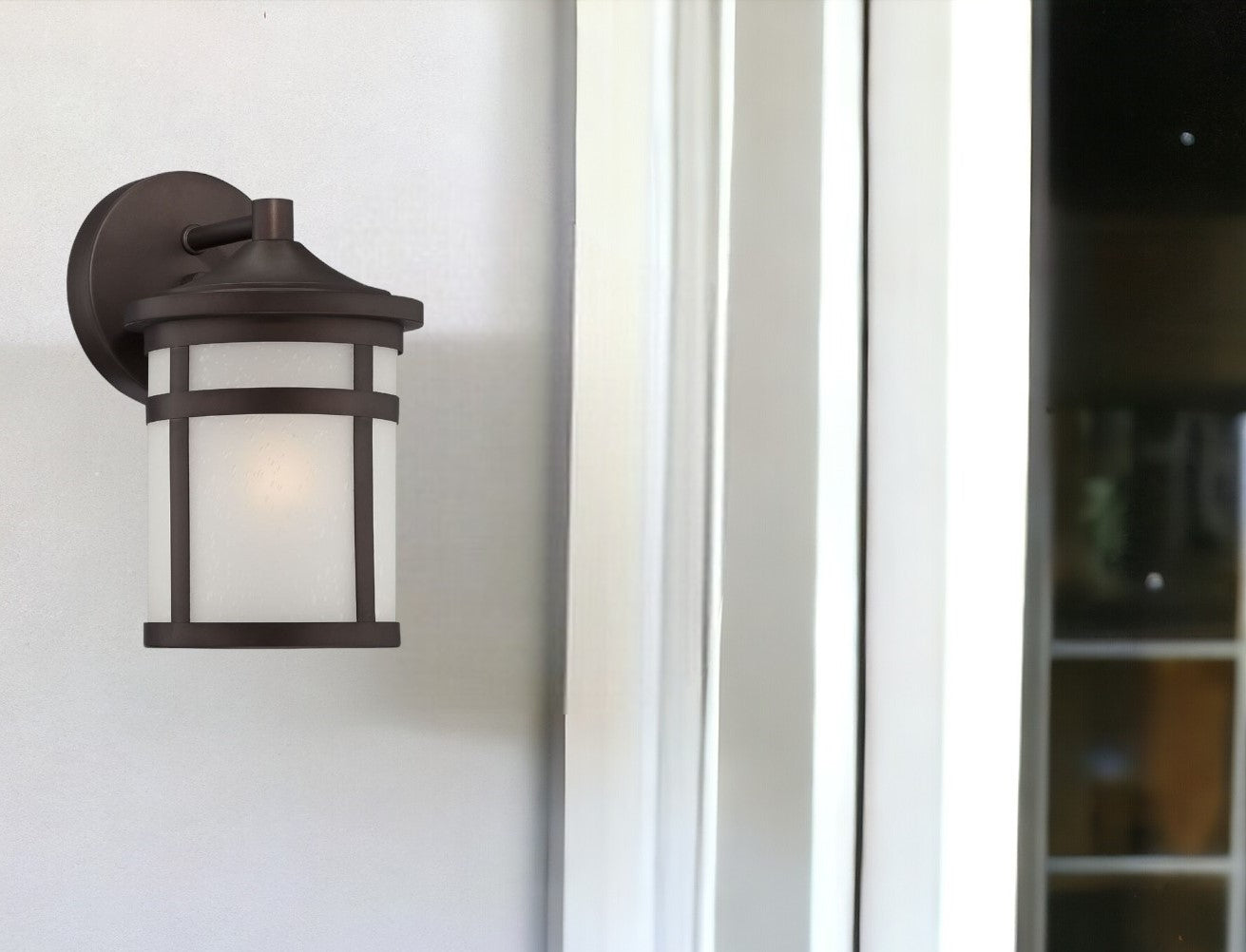 Bronze Hanging Lantern Shape Wall Light