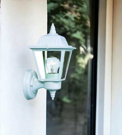 White Cast Aluminum Outdoor Wall Light