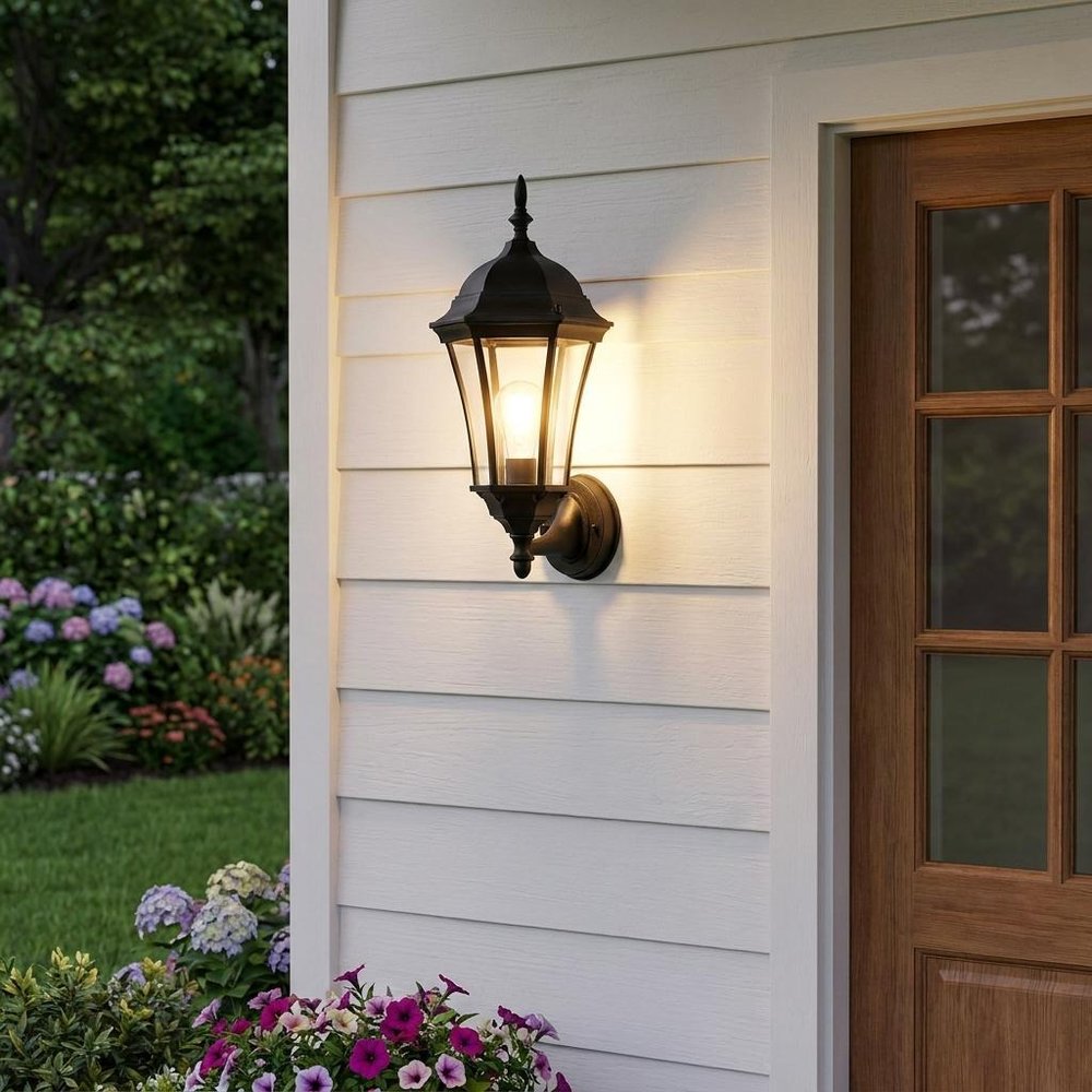 Matte Black Carousel Lantern Wall Light