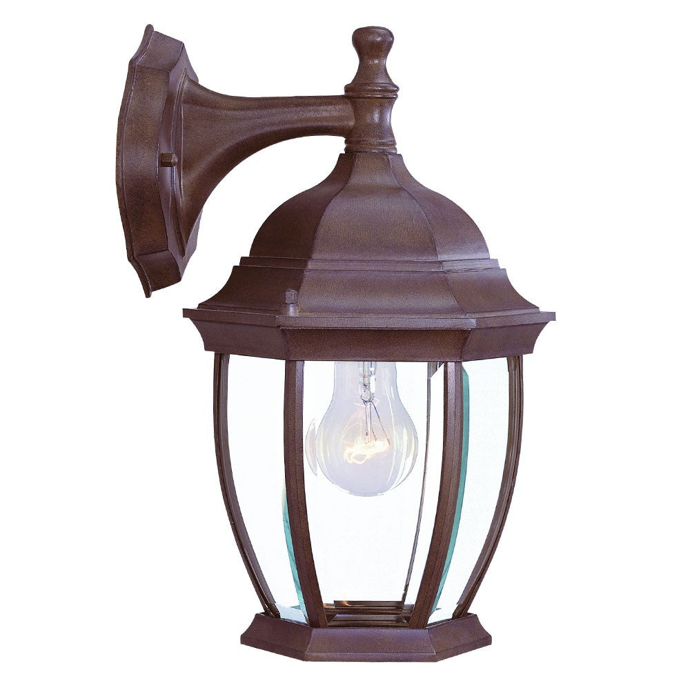 Dark Brown Wide Hanging Lantern Wall Light