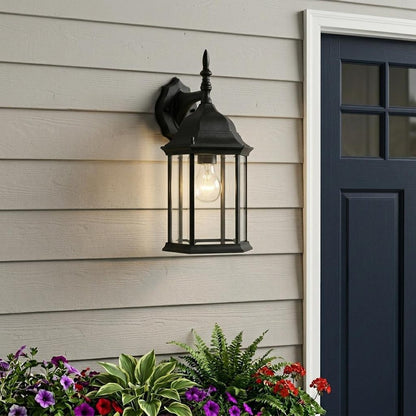 XL White Clear Glass Swing Arm Wall Light