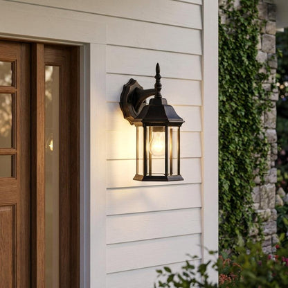 White Clear Glass Swing Arm Wall Light